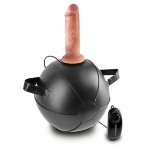 King Cock Vibrating Mini Sex Ball w/ 6" Flesh