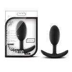 Luxe - Wearable Vibra Slim Plug - Medium – Black