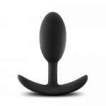 Luxe - Wearable Vibra Slim Plug - Medium – Black