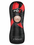 Pipedream Extreme Elite Vibrating Oral Stroker - Light/Black