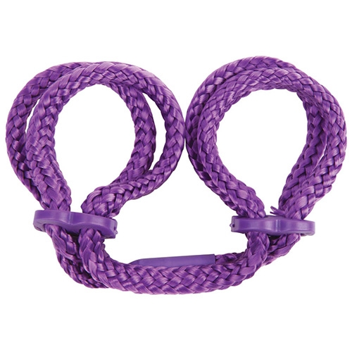 Rope Handcuffs, Purple - Click Image to Close