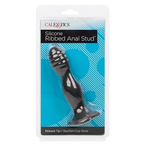 NEW Silicone Ribbed Anal Stud - Click Image to Close