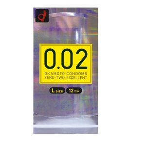 Japan Okamoto 0.02 mm condom (L size 12 pcs) - Click Image to Close